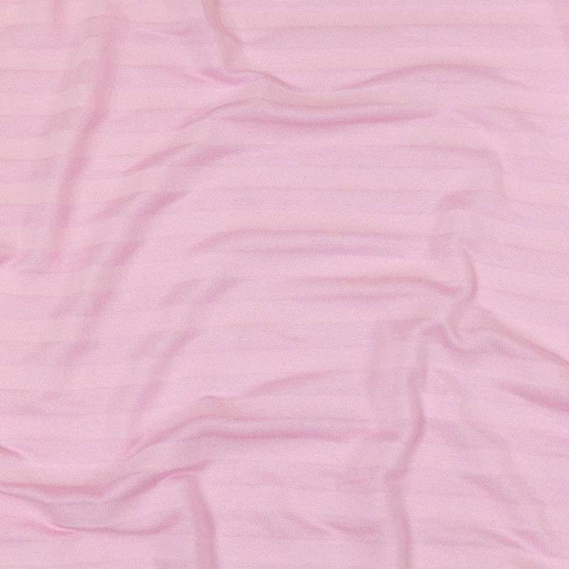 Baby Pink Tonal Stripes Cotton and Rayon Jersey