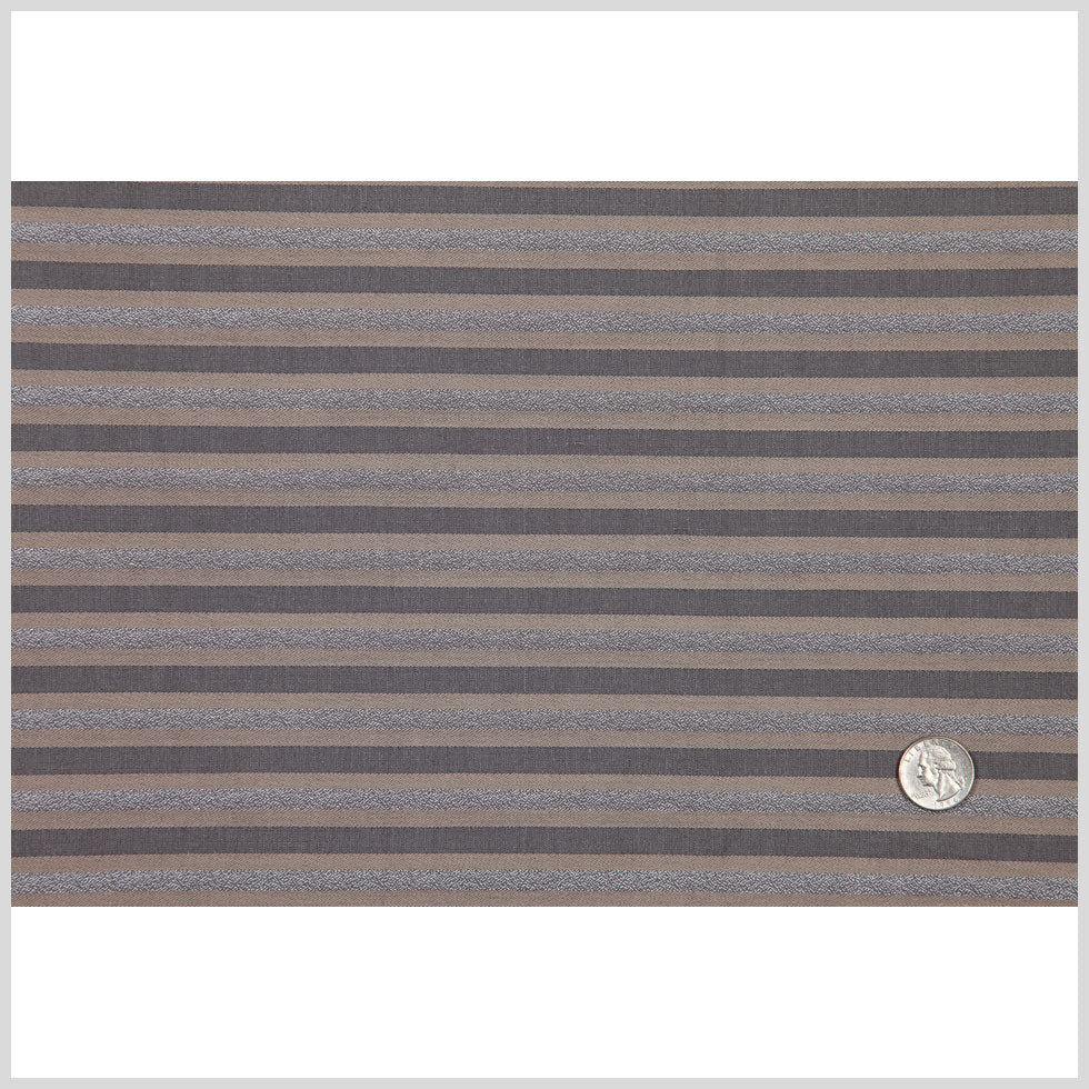 Beige/Gray Striped Shirting
