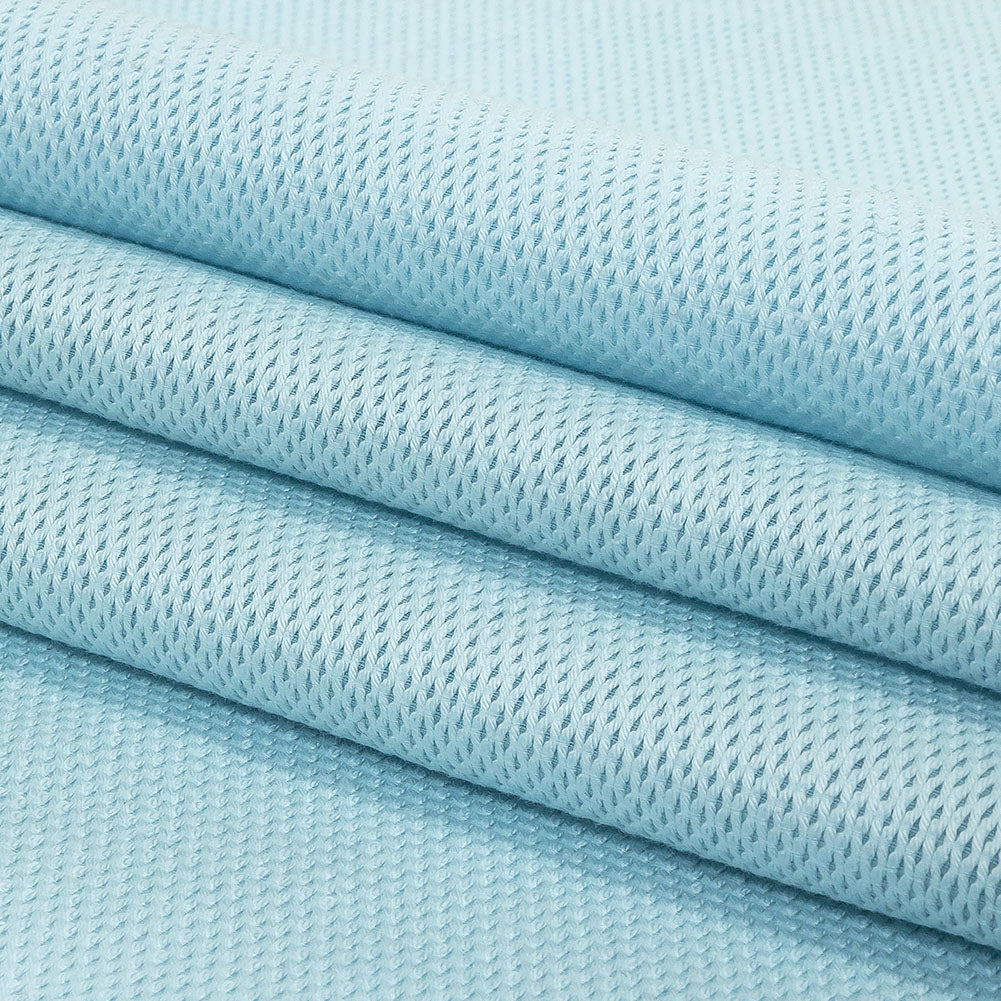 Baby Blue Tactile Diamonds Cotton and Polyester Woven