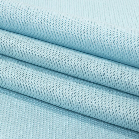 Baby Blue Tactile Diamonds Cotton and Polyester Woven