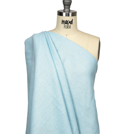 Baby Blue Tactile Diamonds Cotton and Polyester Woven