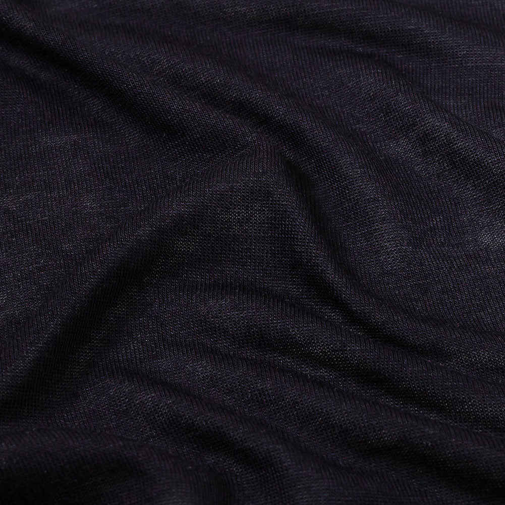 Midnight Navy Cotton and Rayon Jersey