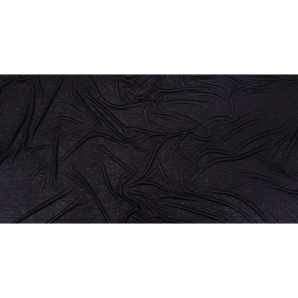 Midnight Navy Cotton and Rayon Jersey