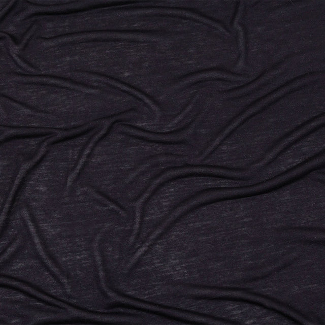 Midnight Navy Cotton and Rayon Jersey