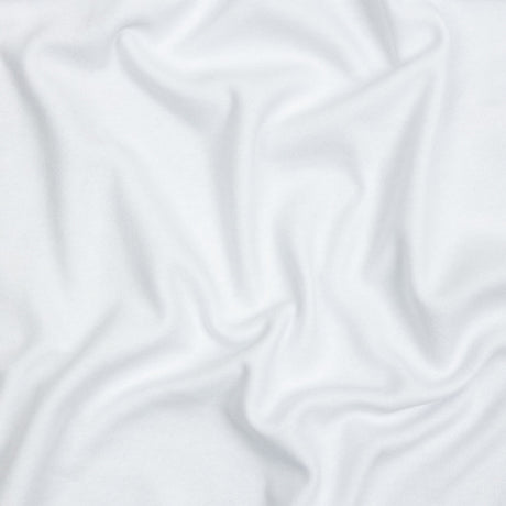 White Brushed Fleece-Like Cotton and Polyester Rib Knit