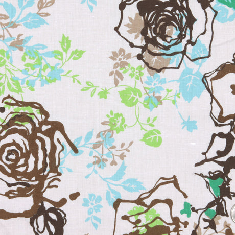 Multicolor Floral Cotton Batiste