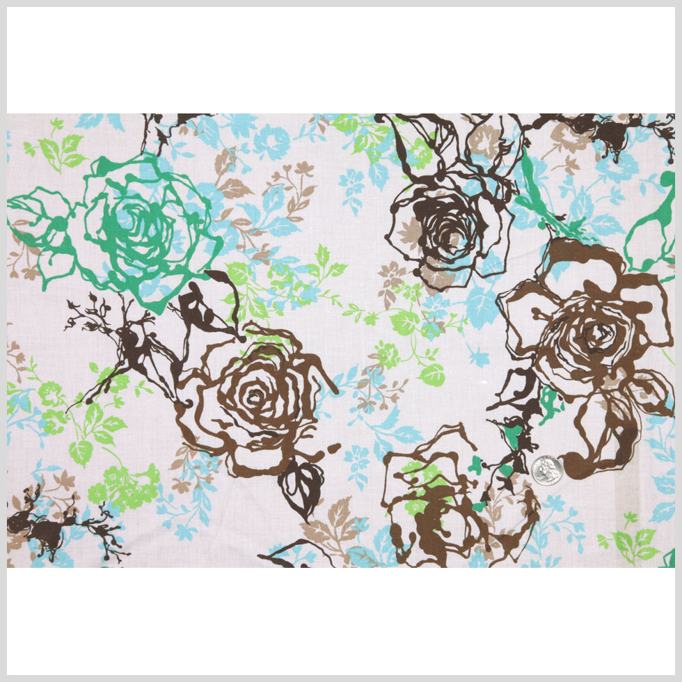 Multicolor Floral Cotton Batiste