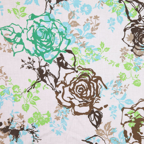 Multicolor Floral Cotton Batiste