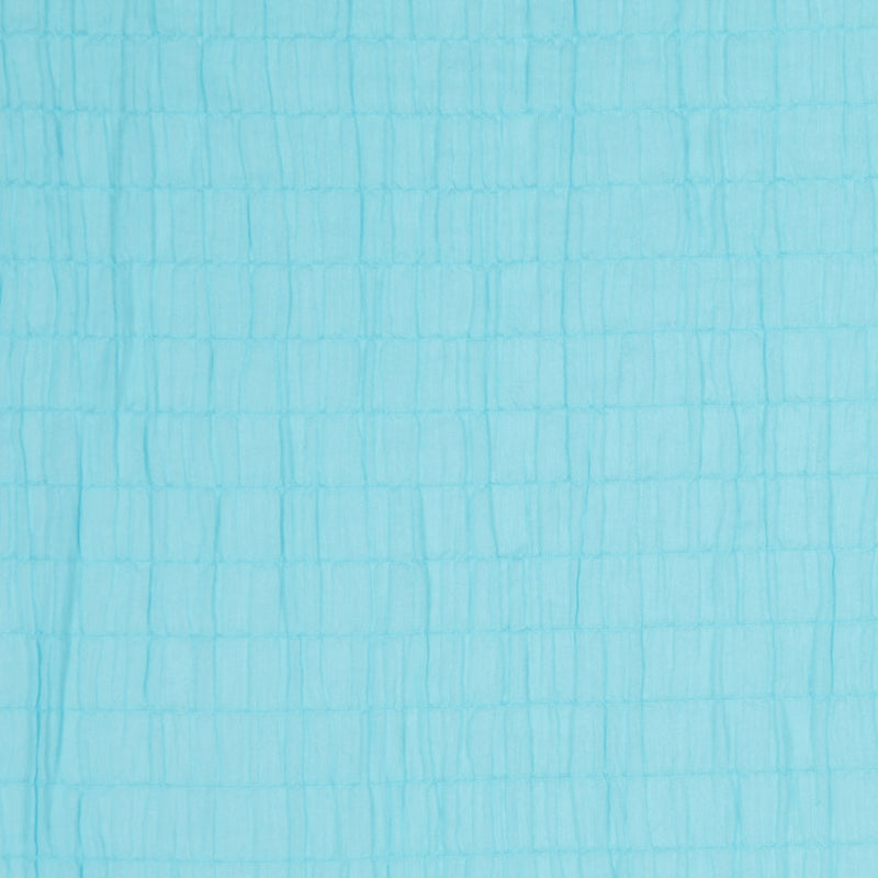 Sky Blue Puckered Cotton Woven