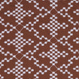 Brownie/White Floral Cotton Embroidered Poplin