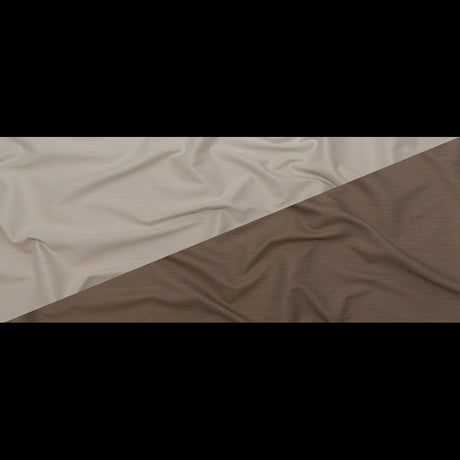 Greige and Almond Milk Double Faced Cotton Twill
