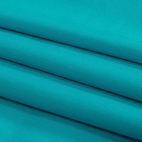Turquoise Stretch Cotton and Nylon Shirting