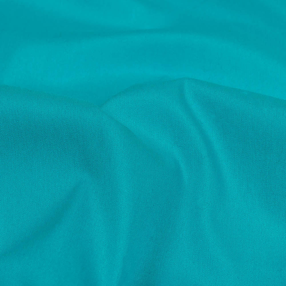 Turquoise Stretch Cotton and Nylon Shirting