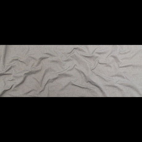 True Navy and Metallic Gold Striped Cotton Tweed