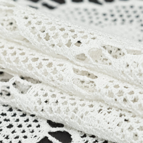 Off-White Cotton Crochet Lace