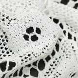 Off-White Cotton Crochet Lace