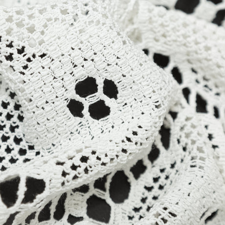 Off-White Cotton Crochet Lace