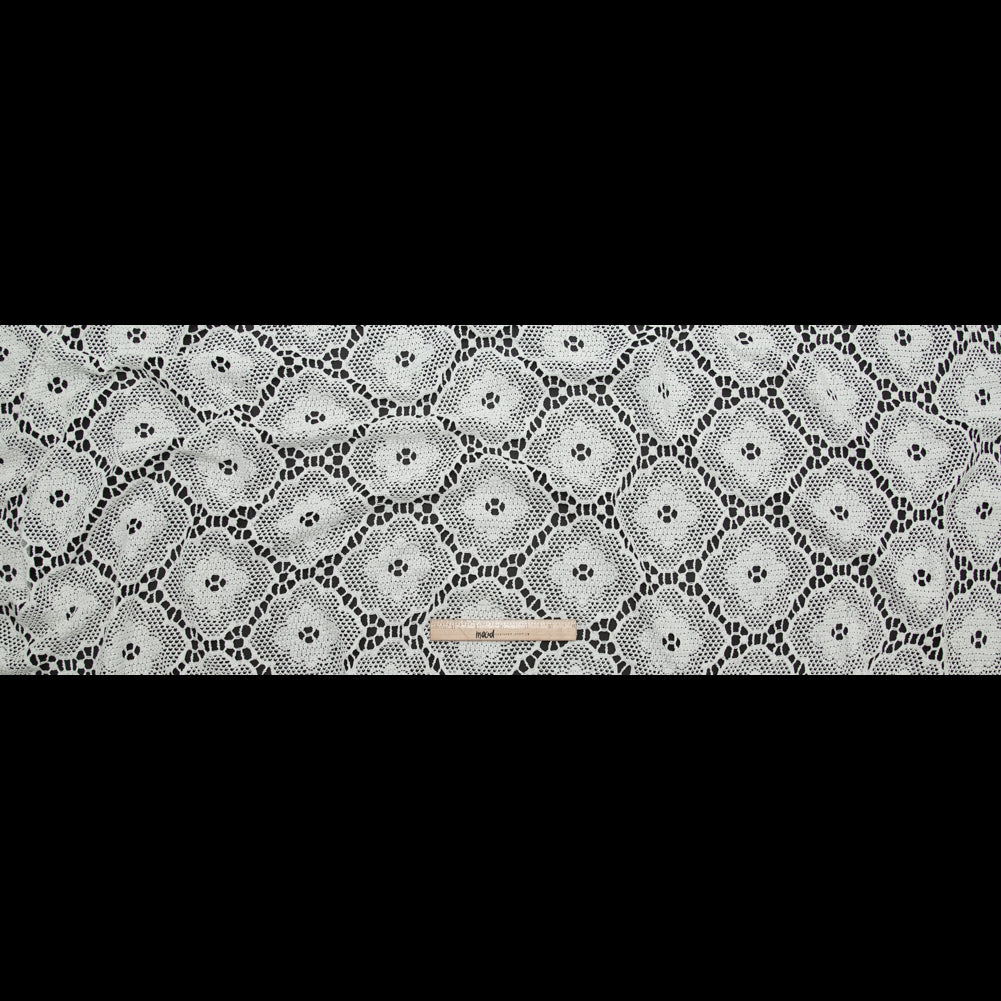 Off-White Cotton Crochet Lace