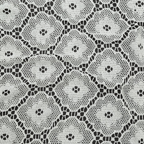 Off-White Cotton Crochet Lace