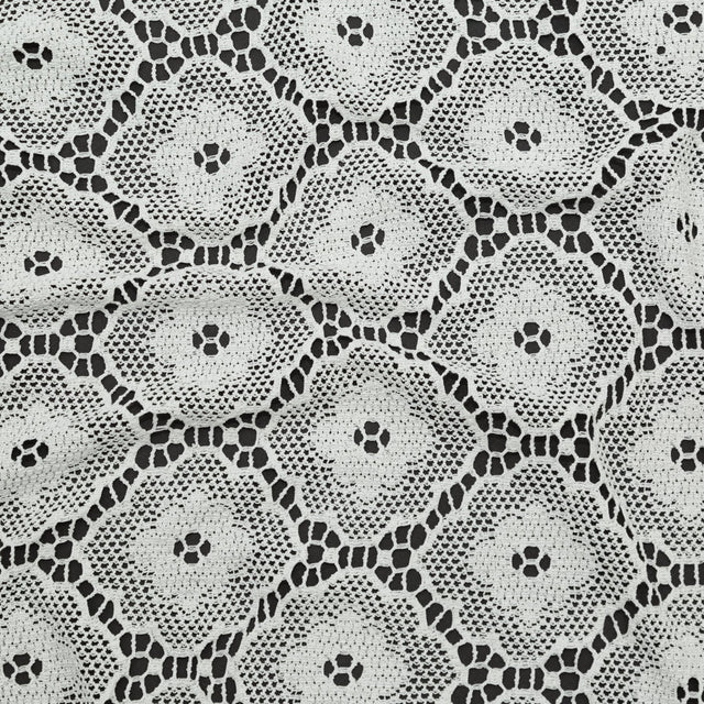 Off-White Cotton Crochet Lace