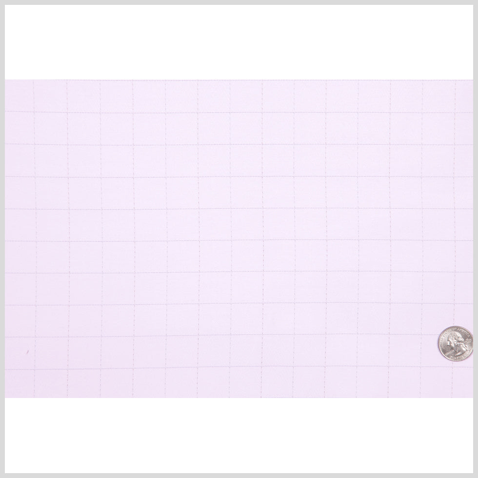 Italian Orchid Windowpane Checked Cotton Shirting