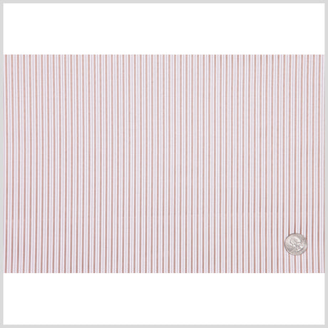 White/Beige/Red Striped Shirting