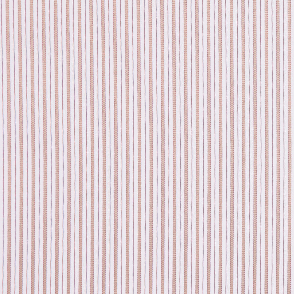 White/Beige/Red Striped Shirting