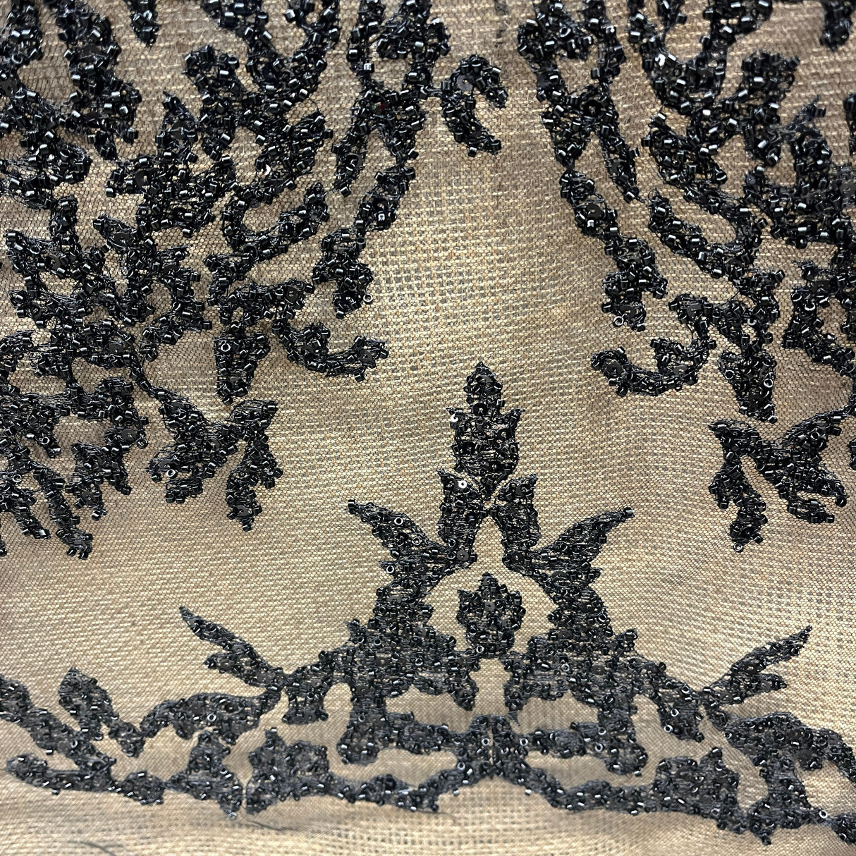Beaded Lace Fabric Embroidered Mesh