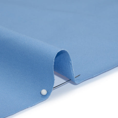Organic Cotton Twill - Ice Blue and White - Stratton Collection
