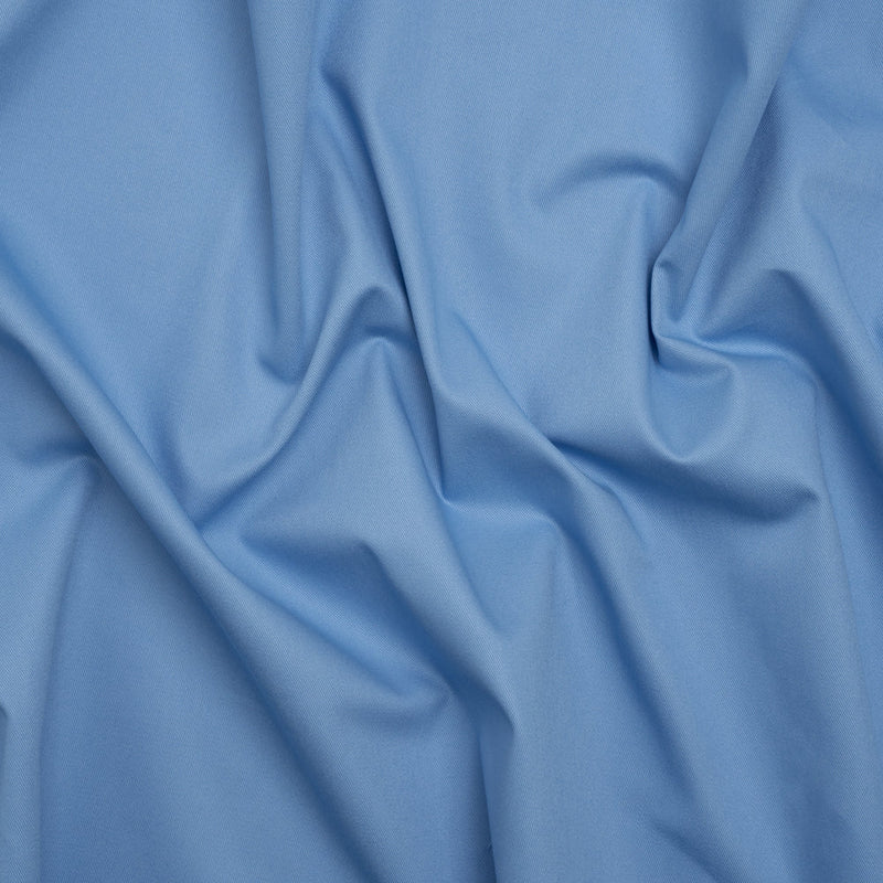 Organic Cotton Twill - Ice Blue and White - Stratton Collection