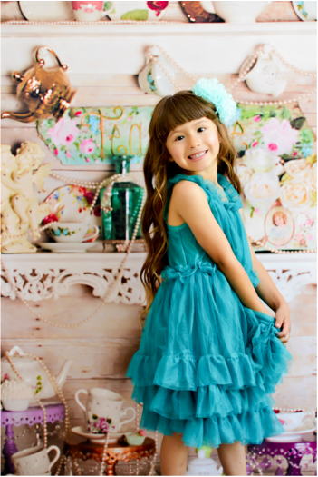Unik Girl Tulle Layered Dress - Tulle Fabric, Layered Design, Multiple Colors, Sizes 4-10 (1 Piece)