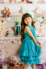 Unik Girl Tulle Layered Dress - Tulle Fabric, Layered Design, Multiple Colors, Sizes 4-10 (1 Piece)