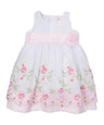 Embroidered Party Dress With Sash And Flower Girls Fancy Dresses - Embroidered Party Dress, Colorful, Sizes 12Month To 10 (1 Piece)