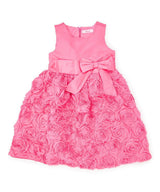 Fancy Party Dress - Girls Dress, White/Fuchsia, 4-10 (1 Piece)