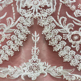 Beaded Embroidered Lace Mesh