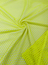 Big Hole Fishnet Mesh Polyester Nylon Spandex Fabric - Big Hole, 4-Way Stretch, 60" Width, 170 GSM, 1.04 Mm (1 Yard)