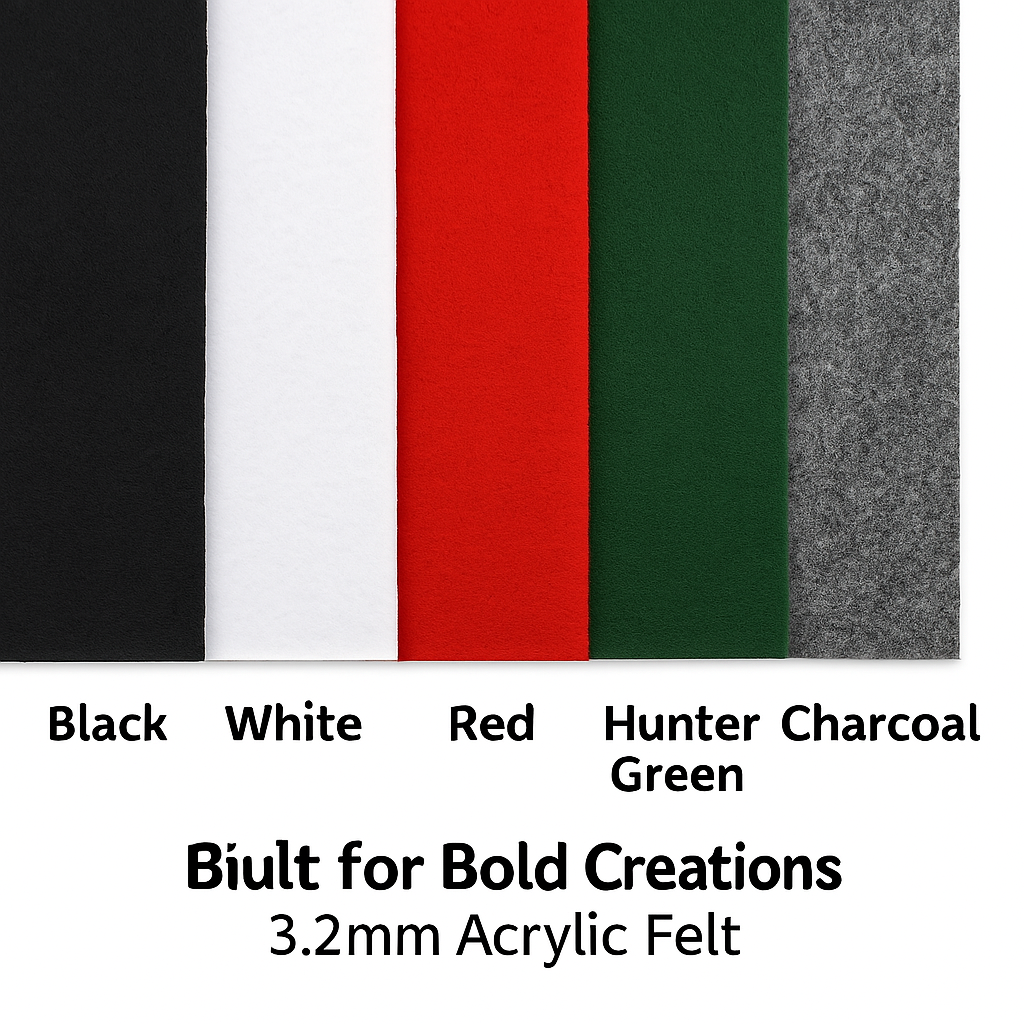 Acrylic Felt Sheets 9x12 3.2mm Thick