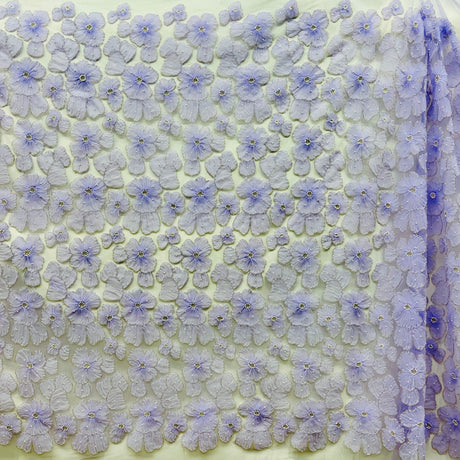 Beaded 3D Floral Lace Fabric 52" Wide