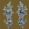 Beaded Corded Floral 3D Lace Applique