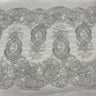 Corded Embroidered Lace Trim 12.5" Wide