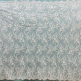 Embroidered Lace Fabric with Eyelash Scallop