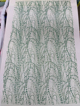 Galaxy Glitter Design Mesh Lace Polyester Fabric - Glitter Galaxy Pattern, 52-54" Width (1 Yard)