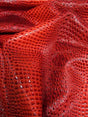 Dragon Red Florida Gator 3D Embossed Vinyl Fabric by the Yard