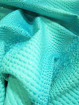 Fiji Turquoise Florida Gator 3D Embossed Vinyl Fabric