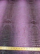 Mercury Silver Florida Gator 3D Embossed Vinyl Fabric
