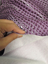 Mercury Silver Florida Gator 3D Embossed Vinyl Fabric