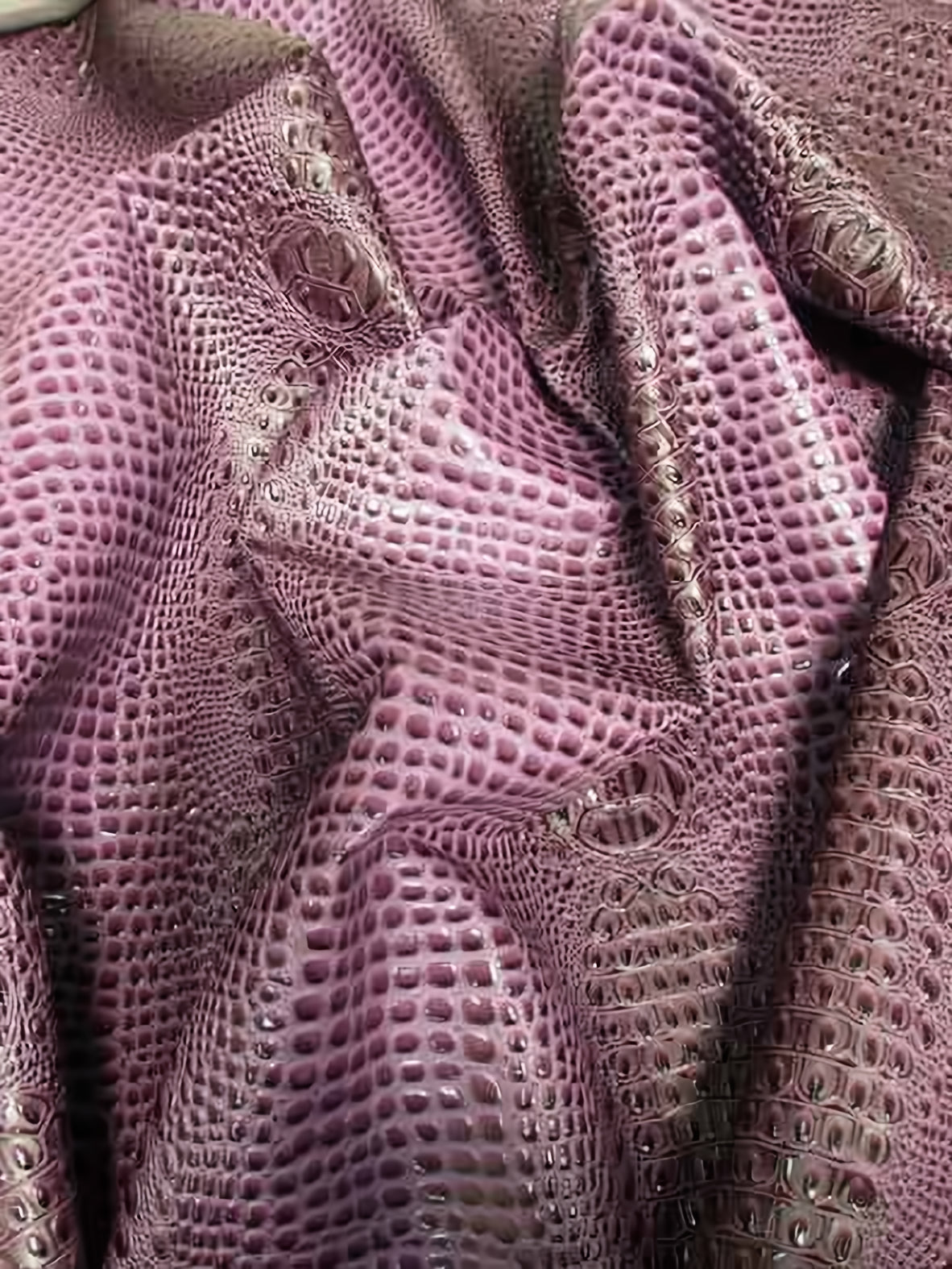 Passion Purple Florida Gator 3D Embossed Vinyl Fabric