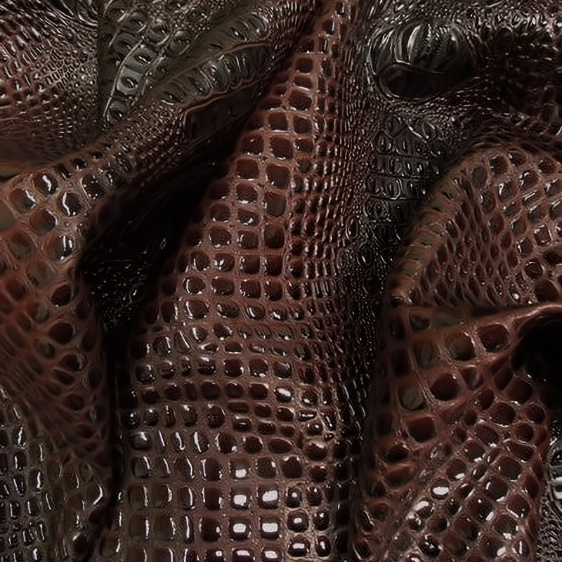 Hickory Red Florida Gator 3D Embossed Vinyl Fabric