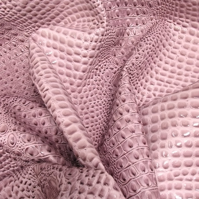 Winter Lilac Florida Gator 3D Embossed Vinyl Fabric