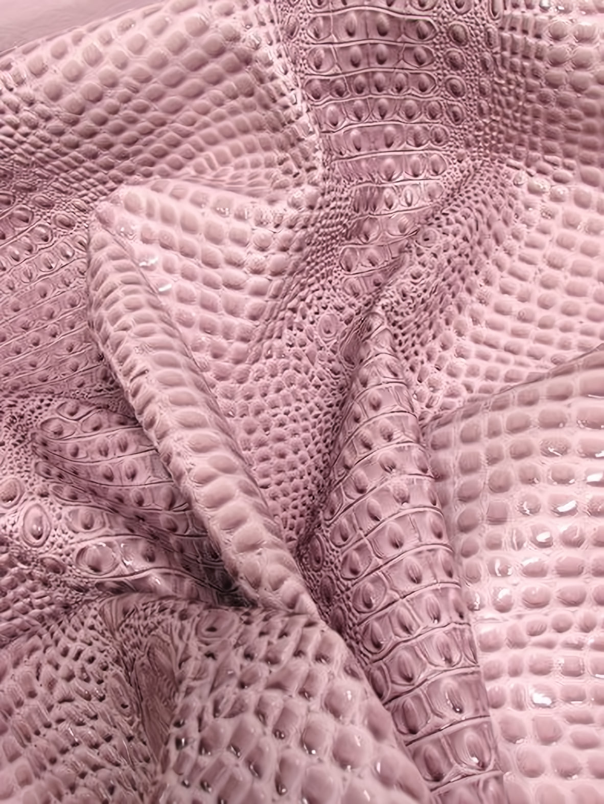 Winter Lilac Florida Gator 3D Embossed Vinyl Fabric
